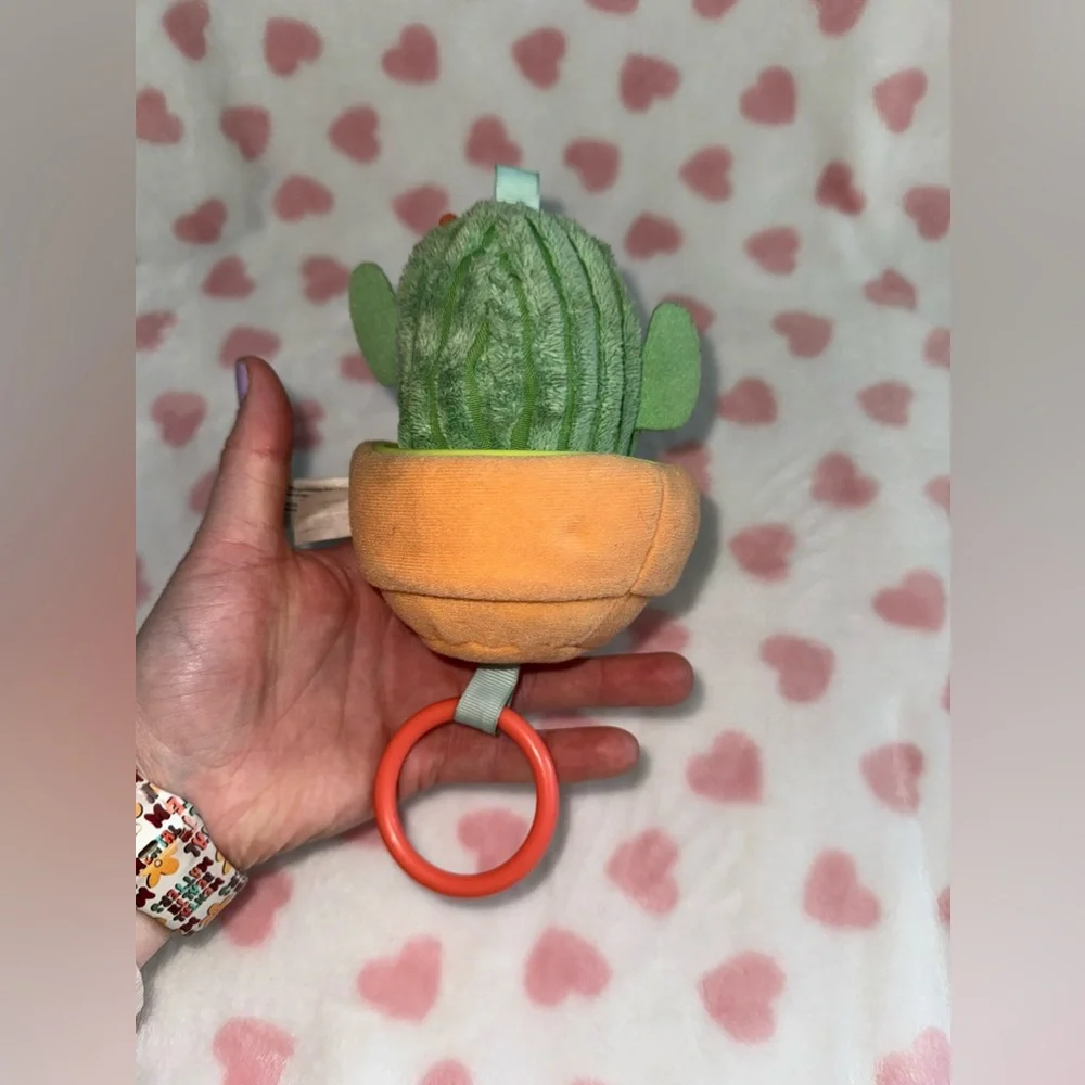 Skip Hop Retracting Vibrating 5" Plush Cactus in Pot Stuffed Animal Baby Toy - Picture 5 of 8